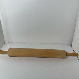 Vintage 25" Large Danish Wooden Rolling Pin.